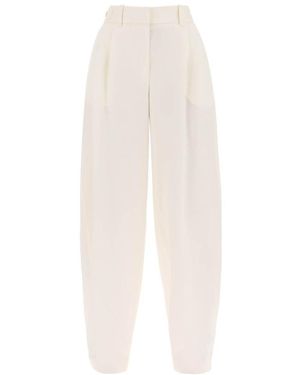 Stella McCartney Pleated Wide Leg Pants - White