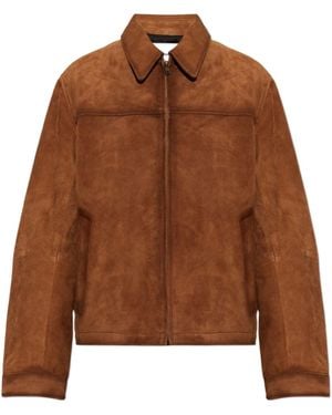 Zadig & Voltaire Loumy Zip-Up Leather Jacket - Brown