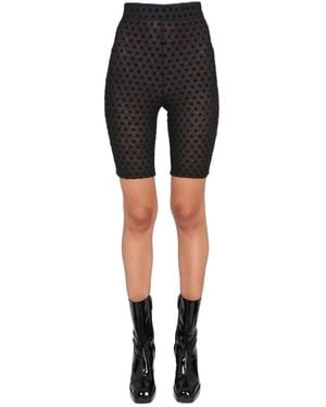 ROTATE BIRGER CHRISTENSEN Elastic Waistband Shorts - Black
