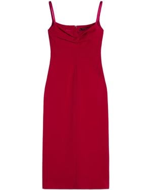 Max Mara Crepe Midi Dress - Red