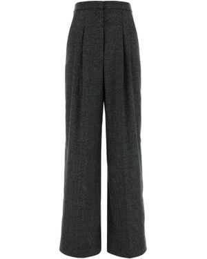 Pt Pantaloni Pleated Casual Trousers - Black