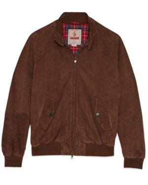Baracuta G9 Zip-Up Bomber Jacket - Brown