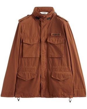 Aspesi Multi-Pocket Cotton Jacket - Brown