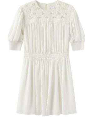 Marissa Chiara Short Sleeve Dress - White