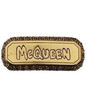 McQueen Logo Brooch - Metallic