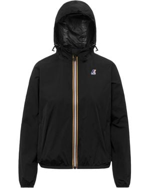 K-Way Zip-Up Hooded Jacket - Black