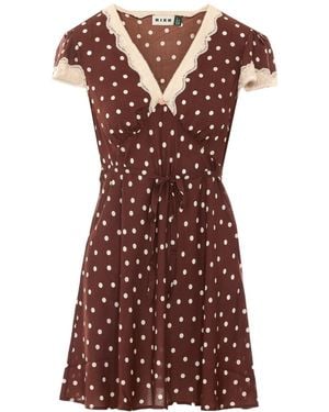 RIXO London V-Neck Dress - Red
