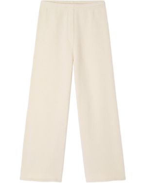 American Vintage Athletic Trousers With An Elastic Waistband - White
