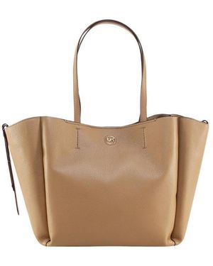 MICHAEL Michael Kors Freya Logo Plaque Tote Bag - Natural