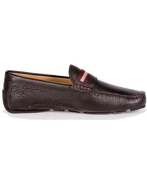 Bally Logo Details Business Casual Shoes - Brown