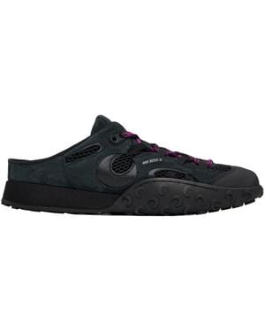 Marine Serre Square Toe Mules - Black