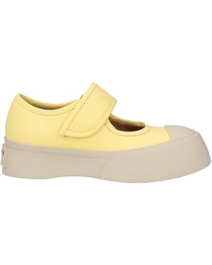 Marni Sporty Ballet Flat Shoes - Natural