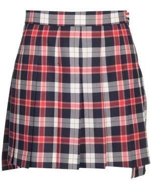 Thom Browne Chequered Pleated Mini Skirt