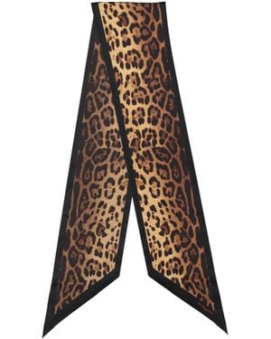 Givenchy Animal Print Scarf - Brown