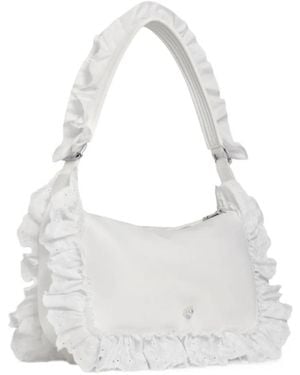 Simone Rocha Pillowcase Ruffled Shoulder Bag - White