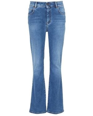 Weekend by Maxmara Faded Flared-Leg Jeans - Blue