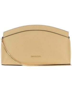 MICHAEL Michael Kors Athena Dome Chain Clutch Bag - Natural