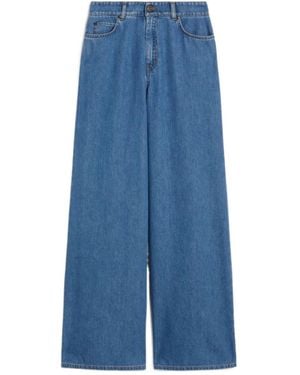 Weekend by Maxmara Vega Wide Leg Jeans - Blue