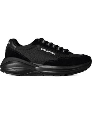 DSquared² Mesh And Suede Sneakers - Black