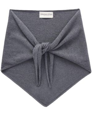 Johnstons of Elgin Reel Cashmere Scarf - Gray