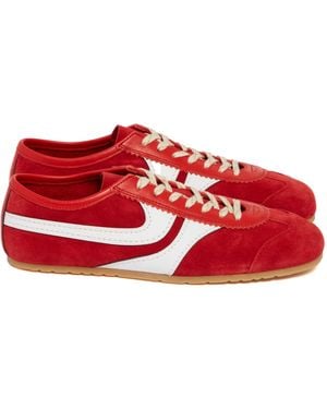 Dries Van Noten Panelled Low-Top Trainers - Red