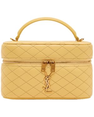 Saint Laurent Diamond-Patterned Handbag And Crossbody Bag - Metallic