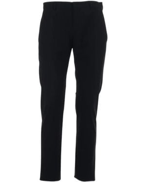Pt Pantaloni Straight-Leg Casual Trousers With Belt Loops - Black