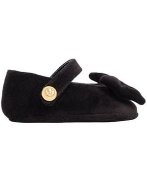 Balmain Velvet Pre-Walker Ballerinas - White