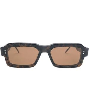 Thom Browne Eyewear Rectangle Frame Sunglasses - Multicolour