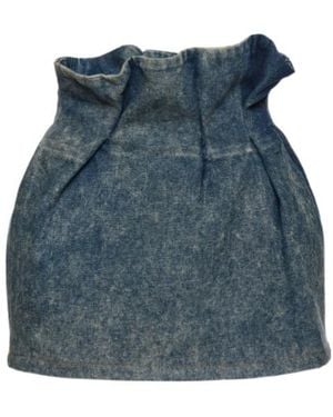 Magda Butrym Pleated Mini Skirt - Blue