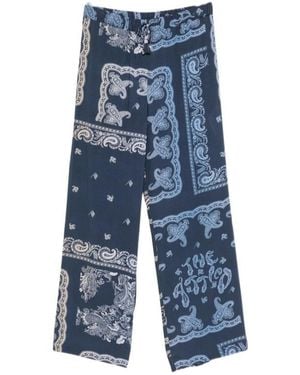 The Attico Printed Casual Trousers - Blue