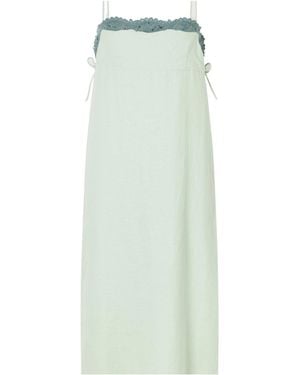 Posse Linen And Cotton-Blend Midi Dress - Green