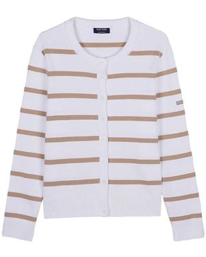 Saint James Long-Sleeve Knitted Cardigan - White