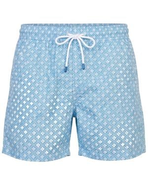 Fedeli Drawstring Swim Shorts - Blue