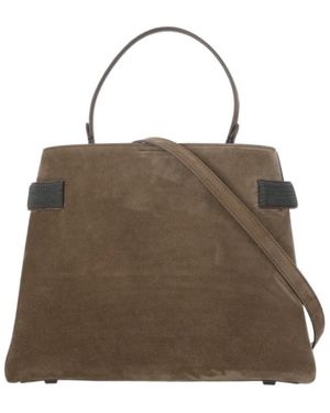 Brunello Cucinelli Embellished Top Handle Bag - Brown