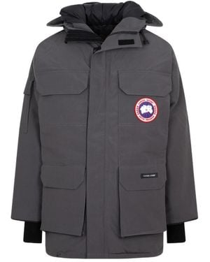 Canada Goose Logo-Patch Padded Coat - Grey