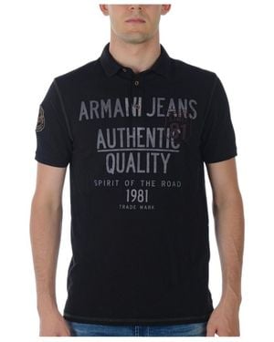 Armani Jeans Short-Sleeved Polo Shirt - Black