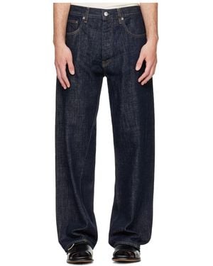 sunflower Wide Twist Belt Loop Jeans - Blue