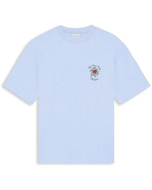 Drole de Monsieur Drôle De Monsieur Floral Print T-Shirt - Blue