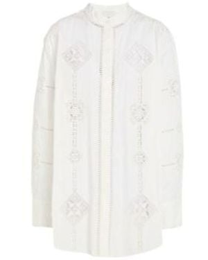 Isabel Marant Fashion Solid Colour Long Sleeve Shirt - White