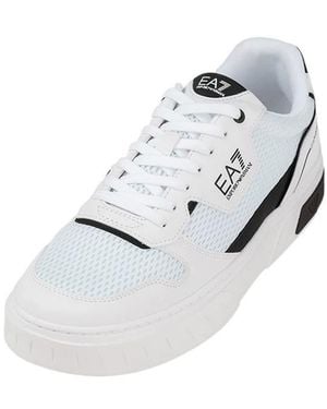 EA7 Lace-Up Low-Top Casual Shoes - White