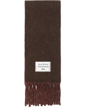 Acne Studios Two-Tone Fringed Scarf - Brown