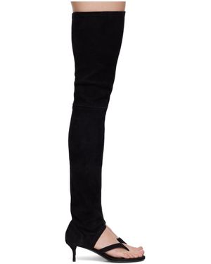 Alaïa Stretch Suede 55 High Boots - Black