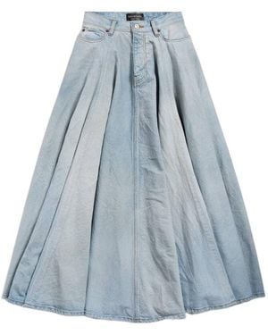 Balenciaga Cotton Maxi Skirt - Blue