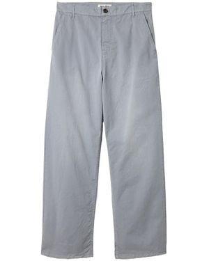 Miu Miu Garment-Dyed Twill Trousers - Grey