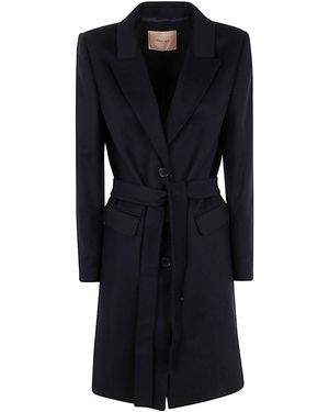 Twinset Belted Coat - Black