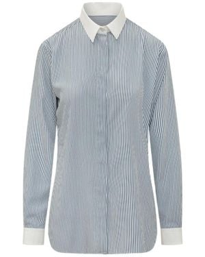 Tom Ford Striped Satin Shirt - Blue