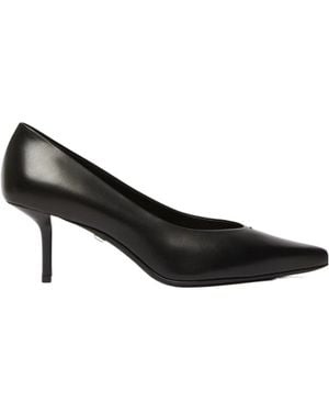 Max Mara Smooth Leather Court Shoes - Black