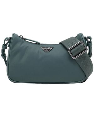 Emporio Armani Zippered Shoulder Bag - Blue
