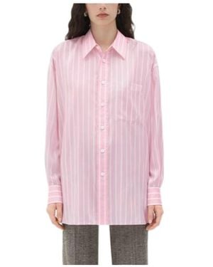 Bottega Veneta Striped Oversize-Fit Shirt - Pink